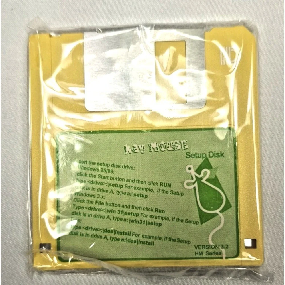 Vintage‎ Orange Transparent Mouse New in Box NOS Y2K HM-303P 700 DPI Scroll PS/2